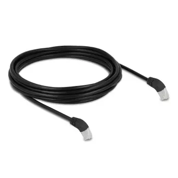 DeLOCK RJ45 Network Cable Cat.6A S/FTP 45° downwards angled 5 m black