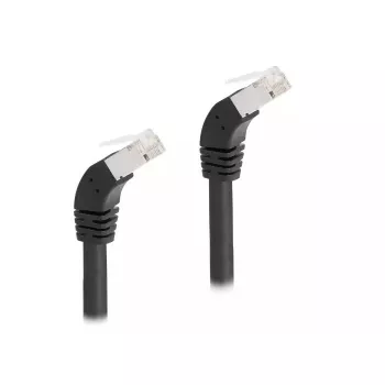 DeLOCK RJ45 Network Cable Cat.6A S/FTP 45° downwards angled 5 m black