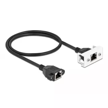 DeLOCK Network Extension Cable Cat.6A 50 cm S/FTP RJ45 Black