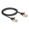 Network Cable DeLOCK RJ45 Flat 1m Cat6A Black