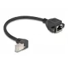 DeLOCK Network Extension Cable S/FTP RJ45 90° angled to RJ45 Cat.6A 0.25 m black