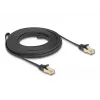 Network Cable DeLOCK RJ45 Flat 7.5m Cat6A U/FTP Black