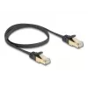 Network Cable DeLOCK RJ45 Flat 0.5m Cat.6A Black