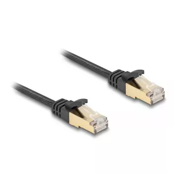 Network Cable DeLOCK RJ45 Flat 0.5m Cat.6A Black
