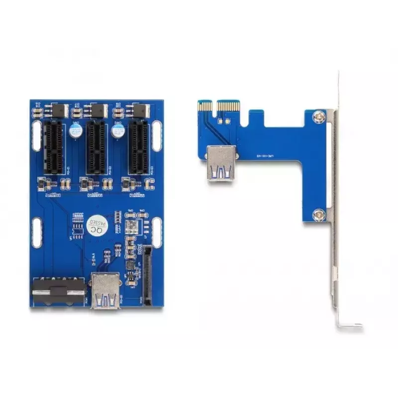 DeLOCK Riser Card PCI Express x1 to 3 x PCIe x1 50 cm USB cable