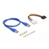 DeLOCK Riser Card PCI Express x1 to 3 x PCIe x1 50 cm USB cable
