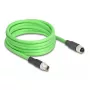 Network Cable DeLOCK M12 Cable X-coded 8 pin male to female PUR (TPU) 1 m