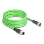 Network Cable DeLOCK M12 Cable A-coded 8 pin male to female PUR (TPU) 5 m