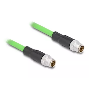 Network Cable DeLOCK M12 Cable X-coded 8 pin male to male PUR (TPU) 2 m