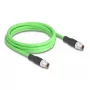 Network Cable DeLOCK M12 Cable X-coded 8 pin male to male PUR (TPU) 2 m