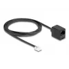 DeLOCK Telephone Cable RJ11 plug to RJ45 jack black 2 m