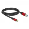 DeLOCK USB Cable USB Type-C to USB Type-B 2m 5Gbps Red Metal