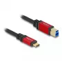 DeLOCK USB Cable USB Type-C to USB Type-B 2m 5Gbps Red Metal
