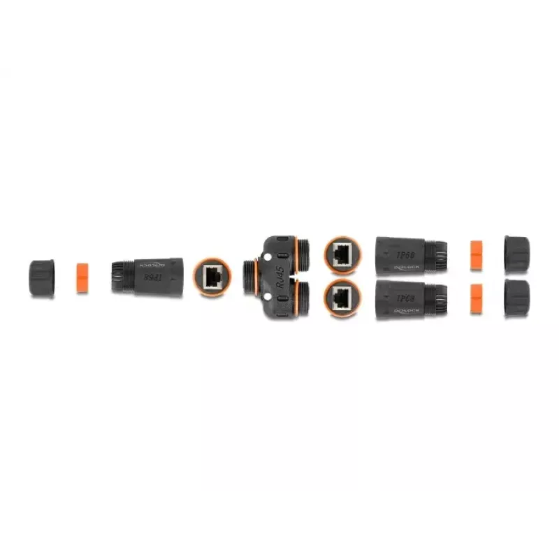 Network Cable DeLOCK 88143 Y-Adapter RJ45 to 2 x RJ45 Cat.6 Black