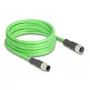 Network Cable DeLOCK M12 Cable D-coded 4 pin male to female PUR (TPU) 5 m