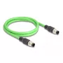 Network Cable DeLOCK M12 Cable A-coded 8 pin male to male PUR (TPU) 1 m