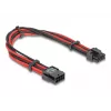 Internal power cable DELOCK 80975 — 8-pin to PCI-E 6+2-pin, 0.3 m