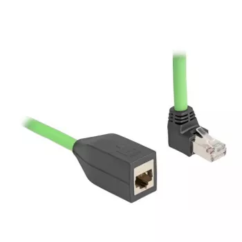 Network Cable DeLOCK RJ45 Cat.6A Upwards Angled Plug to Jack 1m Green