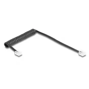 telephone cable DeLOCK 90201 1 m Black RJ-11