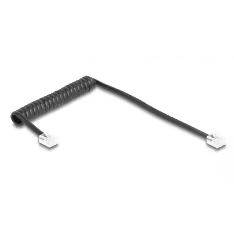 telephone cable DeLOCK 90201 1 m Black RJ-11