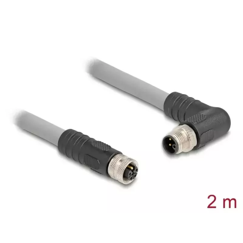 DeLOCK sensor/actuator cable 80548 2 m RST M12 Grey