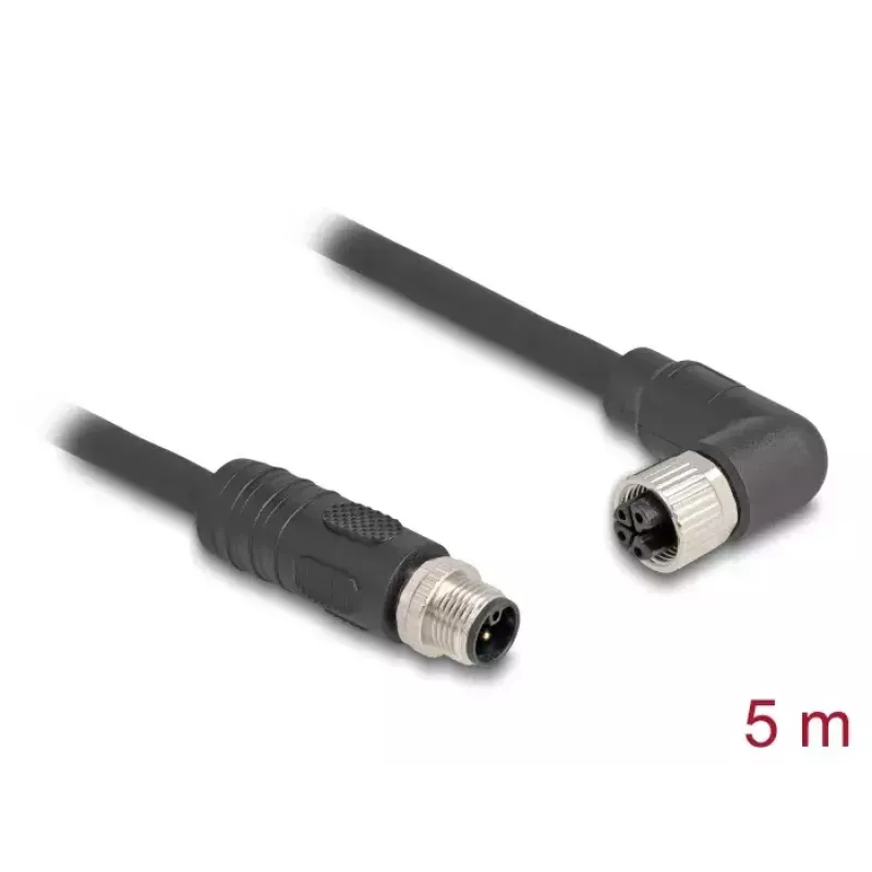 DeLOCK sensor/actuator cable 80527 5 m RST M12 Black