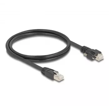 DeLOCK Cable RJ45 plug to RJ45 plug 1m Cat.6A S/FTP black