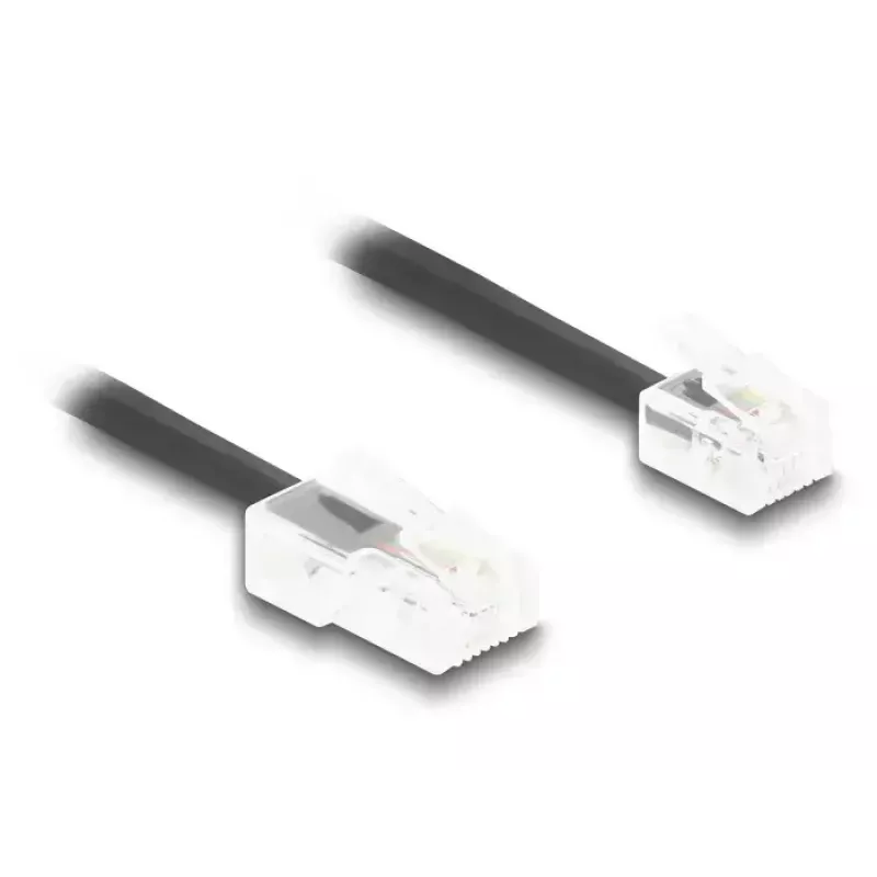 DeLOCK telephone cable 1 m Black 88442 RJ-11 RJ-45