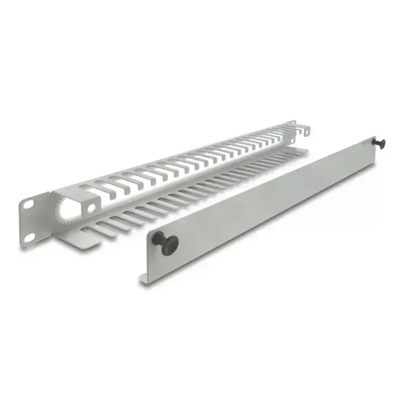 Cable management panel DELOCK 67278 — steel housing, grey, 1 pc