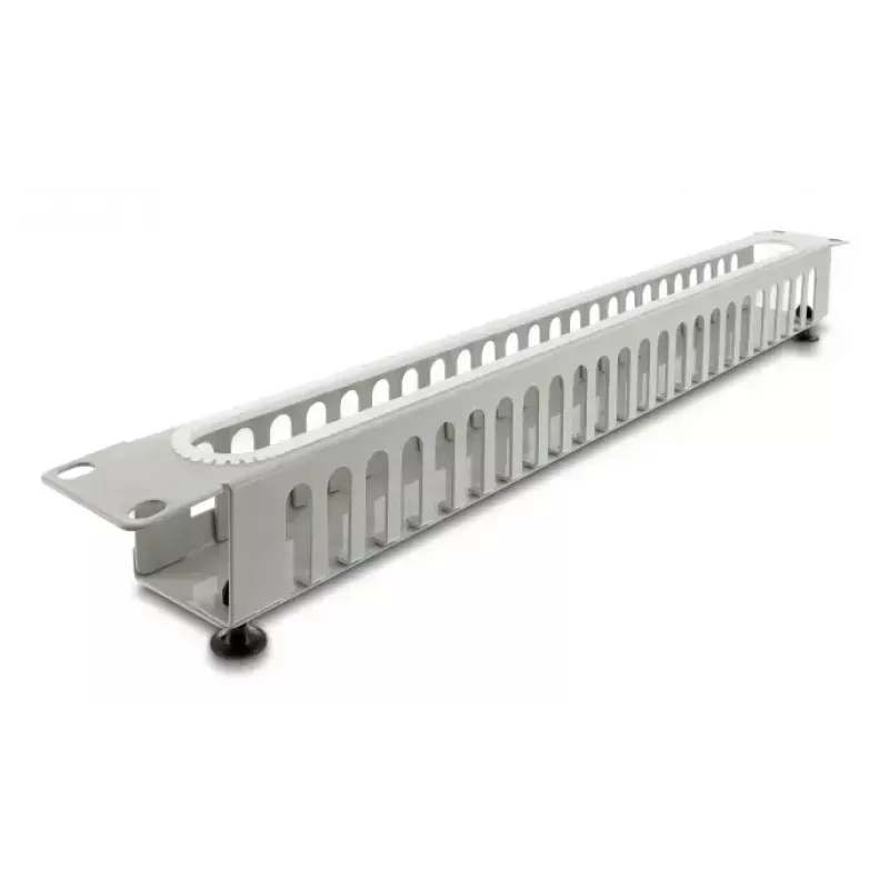 Cable management panel DELOCK 67278 — steel housing, grey, 1 pc