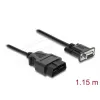 DELOCK Adapter Cable OBD‑2 Male to DB‑9 Female, Cat5e, Black, 1.15 m