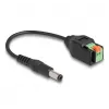 DeLOCK DC Cable 2.1 x 5.5 mm male to 2 pin Terminal Block Adapter 15 cm