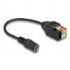 DeLOCK DC 2.1 x 5.5 mm jack to 2 pin Terminal Block Adapter 15 cm