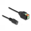 DeLOCK DC 2.1 x 5.5 mm jack to 2 pin Terminal Block Adapter 15 cm