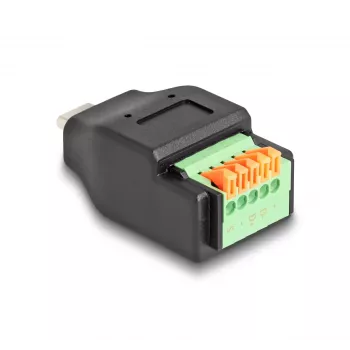 DeLOCK USB Type-C 2.0 male to Terminal Block Adapter 5 pin