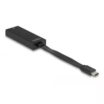 DeLOCK 66246 cable gender changer RJ-45 USB C Black 0.09 m