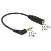 Audio Cable DeLOCK 0.175m 3.5mm/2.5mm Black