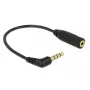 Audio Cable DeLOCK 0.175m 3.5mm/2.5mm Black