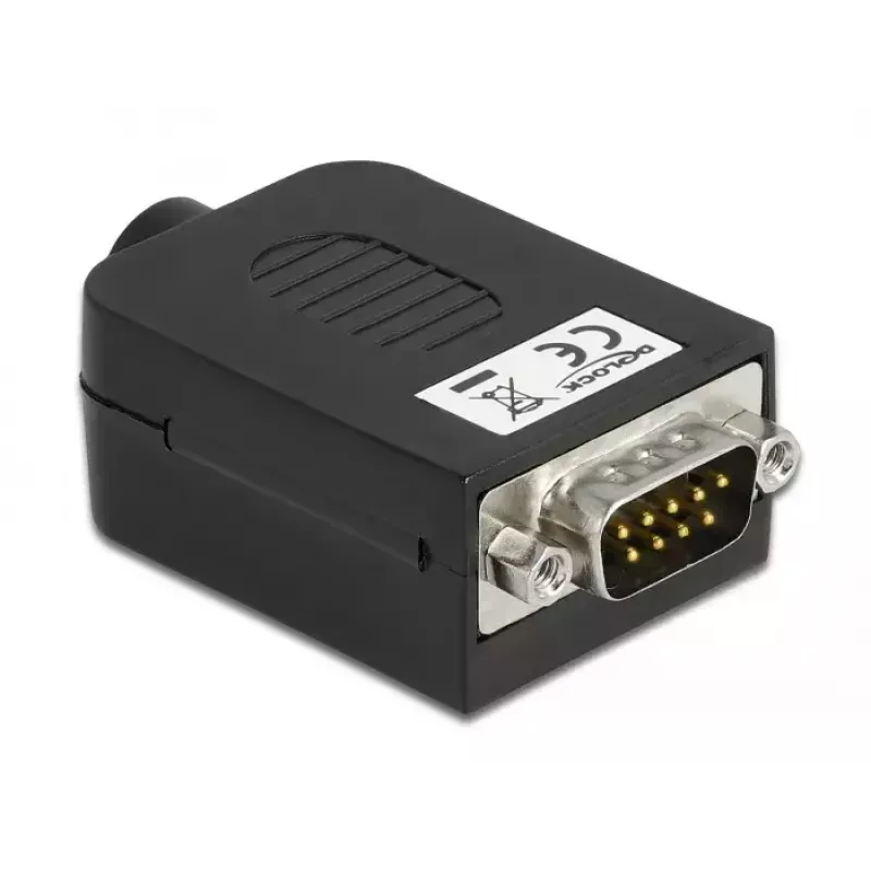 Wire connector DeLOCK 66264 Sub-D 9 10 pin terminal block Black