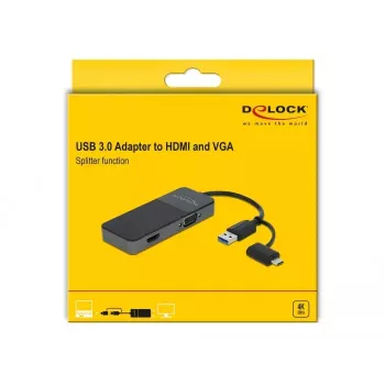 Laptop Dock DeLOCK 64085 USB 3.2 Gen 1 Type-A Black