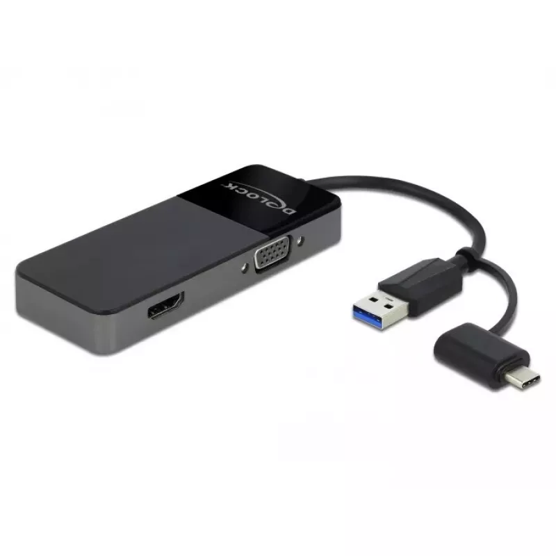 Laptop Dock DeLOCK 64085 USB 3.2 Gen 1 Type-A Black