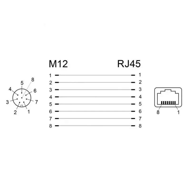 Cable gender changer DeLOCK 66314 M12 RJ45 Black
