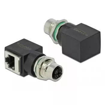Cable Gender Changer DeLOCK 66316 M12 RJ45 Black