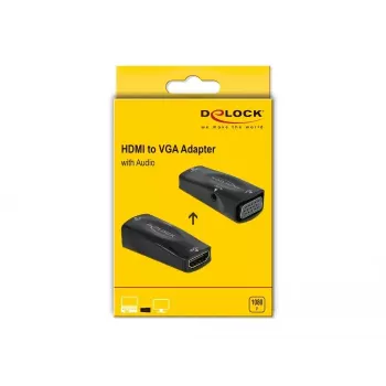 Adapter HDMI-A female to VGA female 1080p with Audio DeLOCK 66560