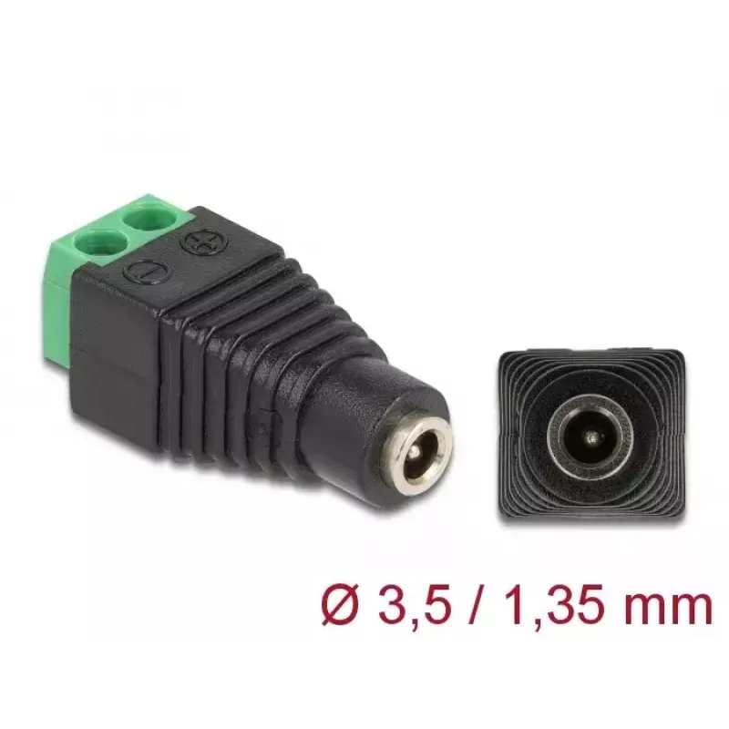 Adapter DC 1.35 x 3.5 mm female Terminal Block 2 pin DeLOCK 66730