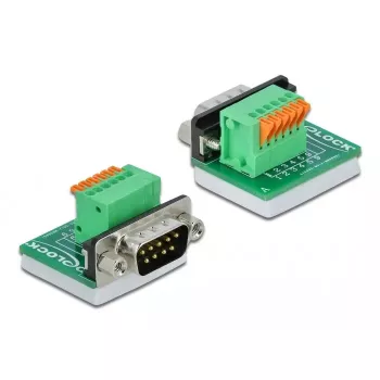 Wire Connector D-Sub 9 DeLOCK 66554 Green
