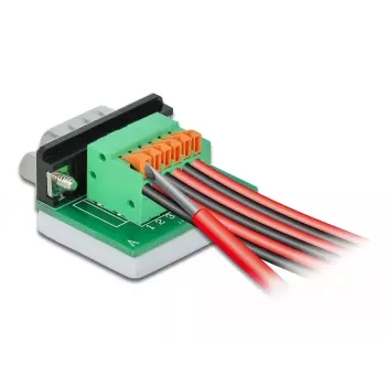 Wire Connector D-Sub9 DeLOCK 66555 Green Silver