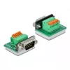 Wire Connector D-Sub9 DeLOCK 66555 Green Silver
