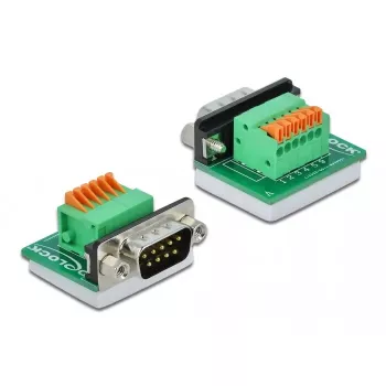 Wire Connector D-Sub9 DeLOCK 66555 Green Silver