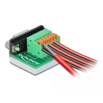 D-Sub9 female to Terminal Block with Push Button DeLOCK 66557